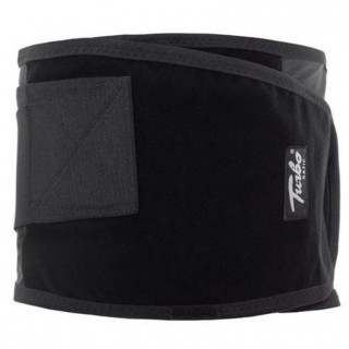 FAJA LUMBAR DE SOPORTE BASIC. CIERRE REGULABLE. VARILLAS FLEXIBLES. NEGRO. SOBRE LA ROPA