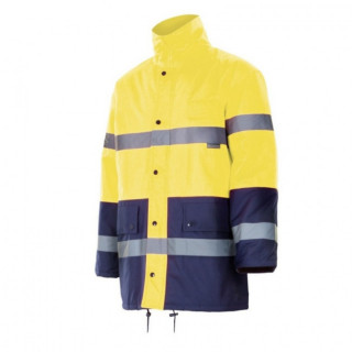 PARKA ALTA VISIBILIDAD BICOLOR MARINO/AMARILLO FLUOR TALLA S-XXL