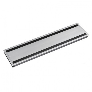PASACABLE DOBLE CON TAPA REVERSIBLE KEISI. ALUMINIO ANODIZADO. PARA EMBUTIR. MESAS DE ESCRITORIO