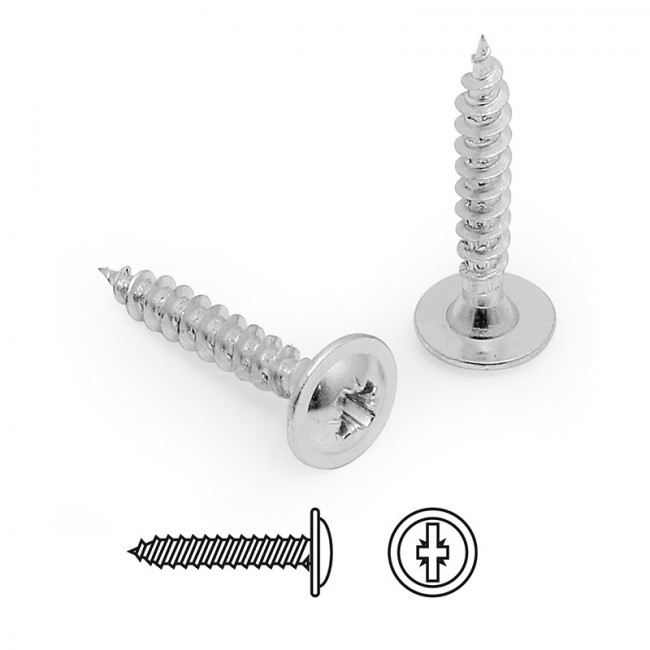 TORNILLO PARA TIRADOR. HIERRO. ZINCADO. ROSCA MADERA. DIÁMETRO 7,8MM