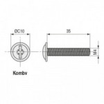 TORNILLO TIRADOR. HIERRO. NEGRO. M4
