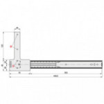 GUIA PUERTA OCULTA TV FLITER 450mm ZINCADO GUIA PUERTA OCULTA TV FLITER 450mm ZINCADO