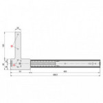 GUIA PUERTA OCULTA TV FLITER 500mm ZINCADO