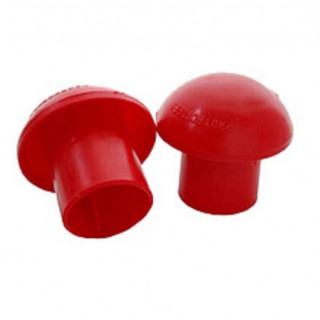 SETA DE SEÑALIZACIÓN PARA VARILLA DE OBRA. PLÁSTICO. ROJO. DIÁMETRO 12-24MM