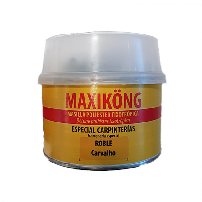 MASILLA POLIÉSTER. 2K. PARA MADERA. ROBLE. INTERIOR Y EXTERIOR. 500 G - KONIG