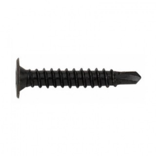 TORNILLO BROCA DE CABEZA EXTRAPLANA. ACERO. NEGRO - INDEX