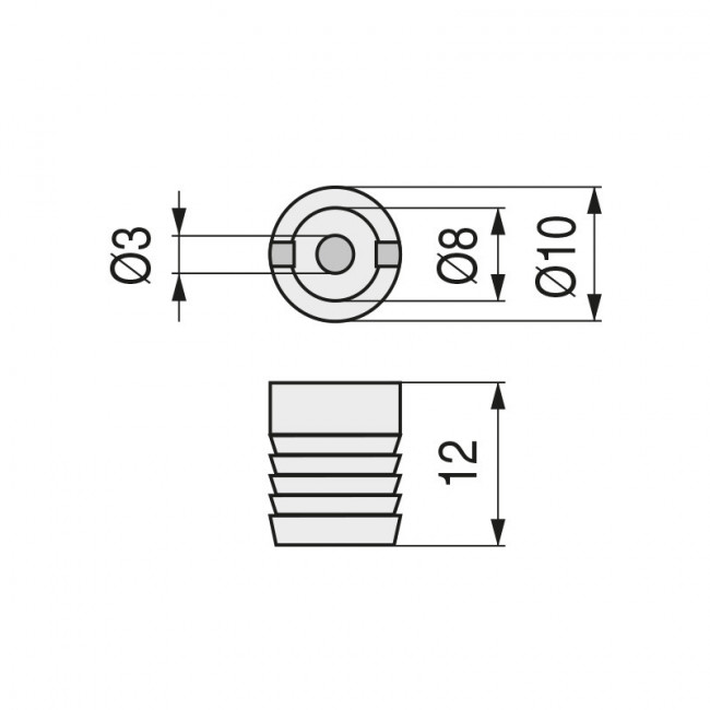 TACO NYLON PARA MONTAJE BISAGRA PUMA.