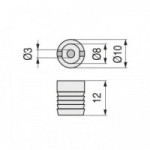 TACO NYLON PARA MONTAJE BISAGRA PUMA.