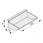 BANDEJA PORTAOBJETOS A115 L200 PLATA MAT