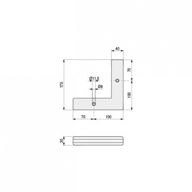 PATA PLASTICO QUINA 170X170 H30 MARRON PATA PLASTICO QUINA 170X170 H30 MARRON