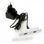 MÓDULO DE CONEXIÓN KALOA 2XUSB-A. 2 USB-A. TERMOPLÁSTICO. BLANCO. DRIVER INCLUIDO