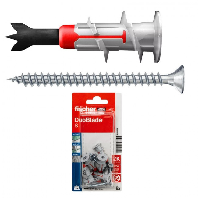 BLIST 6u TACO FISCHER DUOBLADE TORNILLO