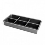 CESTA DE METAL PARA BASTIDOR OPTIMA. ACERO. GRAFITO. FONDO 410MM. ENCAJE MEDIANTE CUATRO GANCHOS. ALTURA 56,5MM
