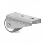 RUEDA FIJA ANUI ARO DE GOMA GRIS d24 H26 SOPORTE DE PALA LARGA ZINCADO.