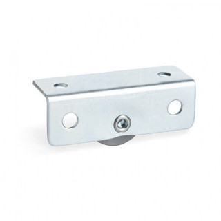 RUEDA FIJA NORIA ARO DE GOMA Ø25 H28 P/NIDO SOPORTE DE ACERO ZINCADO. ARO GOMA GRIS. 2