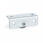 RUEDA FIJA NORIA ARO DE GOMA Ø25 H28 P/NIDO SOPORTE DE ACERO ZINCADO. ARO GOMA GRIS.