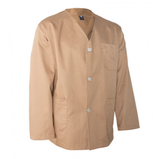 CHAQUETA SIN SOLAPA COLOR BEIGE TALLA S-XXL