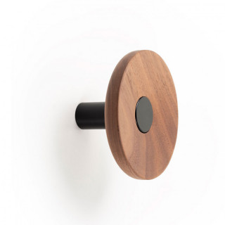 PERCHA DE PARED Ø60 NEGRO MATE NOGAL - VIEFE