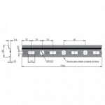 PLACA METAL. ACERO. ZINCADO. LONGITUD 1944MM. PARA COLGADOR APC6 - ITALIANA FERRAMENTA