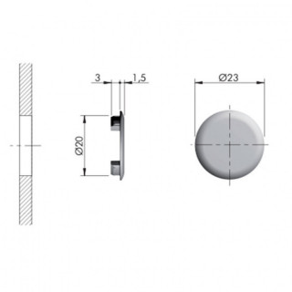 TAPA EMBUTIR AG.20mm PARA COLGADOR APC BLANCO 2