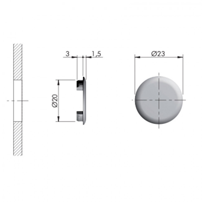 TAPA EMBUTIR AG.20mm PARA COLGADOR APC BLANCO TAPA EMBUTIR AG.20mm PARA COLGADOR APC BLANCO