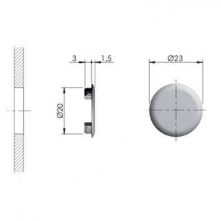 TAPA EMBUTIR RECTANGULAR PARA COLGADOR APC ANTRA 2