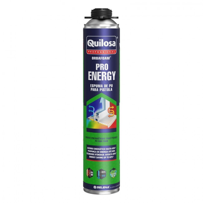 ESPUMA PU QUILOSA ULTRA ENERGY 750ml 50L ALTO AISLAMIENTO TERMICO Y ACUSTICO