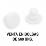 TAPA EMBELLECEDORA. PLÁSTICO. BLANCO. DIÁMETRO 5MM. BOLSA 500 UNIDADES