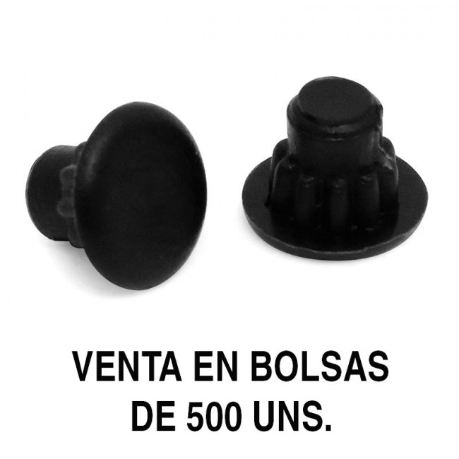 TAPÓN EMBELLECEDOR DE INSERCIÓN. PLÁSTICO. NEGRO. DIÁMETRO 5MM