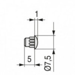 TAPÓN EMBELLECEDOR MINA 5. PLÁSTICO. MARRÓN OSCURO. DIÁMETRO 5MM. BOLSA DE 500 UNIDADES