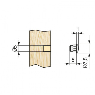 TAPA MINA AG.5MM PINO (500U) 2