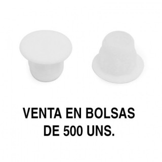 TAPÓN OBTURADOR. PLÁSTICO. BLANCO. DIÁMETRO 8MM. A PRESIÓN. CANTIDAD 500 UNIDADES