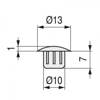 TAPA MINA AG.10MM BLANCO (500U) 2