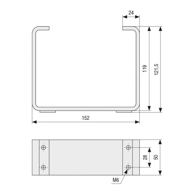 PATA METAL UXIA H120 150X50 CROMO PATA METAL UXIA H120 150X50 CROMO