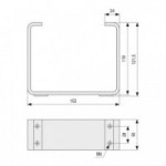 PATA METAL UXIA H120 150X50 CROMO PATA METAL UXIA H120 150X50 CROMO