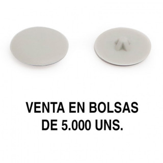 TAPÓN EMBELLECEDOR INTRO POZI. PLÁSTICO. GRIS CLARO. DIÁMETRO 13MM