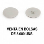 TAPÓN EMBELLECEDOR INTRO POZI. PLÁSTICO. GRIS CLARO. DIÁMETRO 13MM