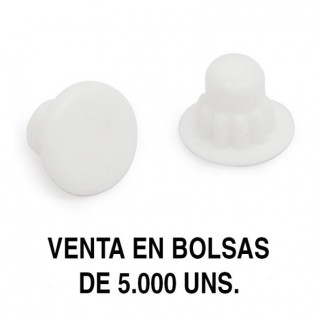 TAPÓN EMBELLECEDOR. PLÁSTICO. BLANCO. DIÁMETRO 5MM.