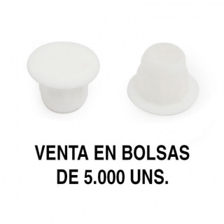 TAPÓN EMBELLECEDOR. PLÁSTICO. BLANCO. DIÁMETRO 8MM. INSERCIÓN A PRESIÓN