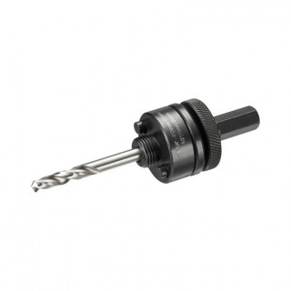 MANDRIL PARA CORONAS BI-METAL DT90369-QZ. DIÁMETRO DE SUJECIÓN 13 MM. VÁSTAGO HEXAGONAL. INSERCIÓN RÁPIDA. CUERPO METÁLI