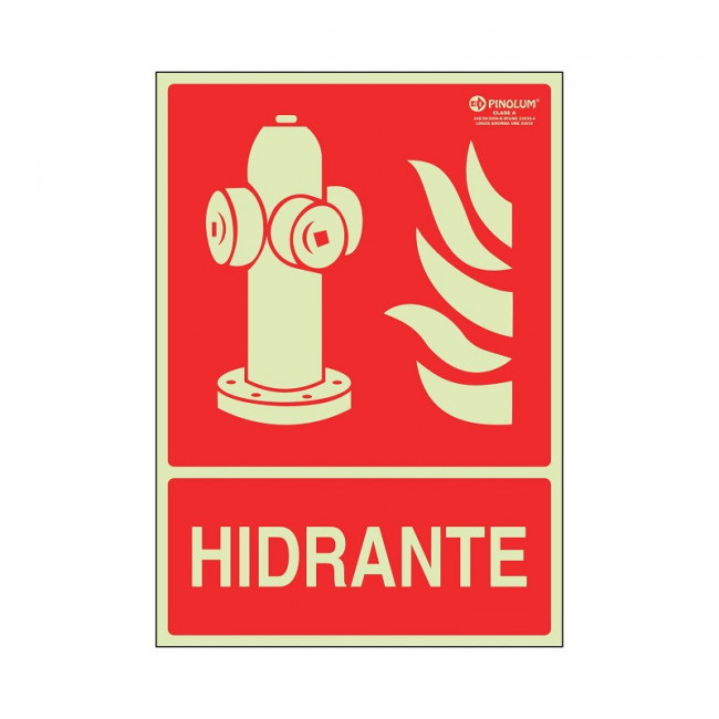 SEÑAL DE HIDRANTE. PLÁSTICO. SEÑALIZACIÓN CONTRA INCENDIOS