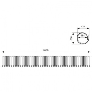 PASACABLE ADHESIVA TIRI Ø50 L550 BLANCO 2