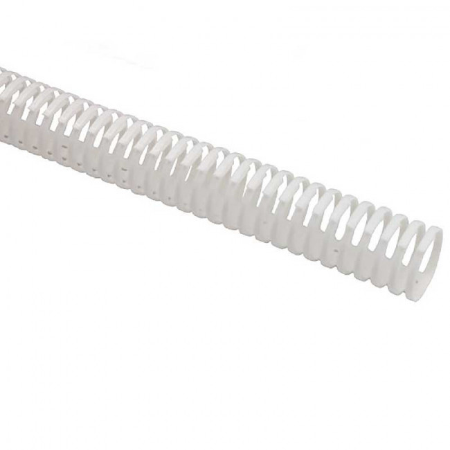 PASACABLE DE BARRA ADHESIVO. PLÁSTICO ABS. BLANCO. SISTEMA ADHESIVO. PARA MESAS DE ESCRITORIO. LONGITUD 55 CM