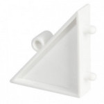 ESCUADRA COLGADOR C/PITON PLÁSTICO BLANCO