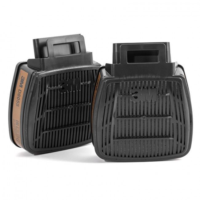FILTRO VAPORES ORGÁNICOS D8055. CLASE A2. SECURE-CLICK. PLÁSTICO NEGRO - 3M