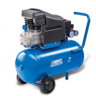 COMPRESOR DE AIRE LONGITUD 20MM. LUBRICADO. TRANSMISIÓN DIRECTA. 24 L - ABAC