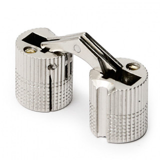 BISAGRA PARA MUEBLES. OCULTA REDONDA. LATÓN NIQUELADO. DIÁMETRO 10MM