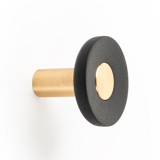 PERCHA ZOOT Ø60 LATÓN OSCURO CEPILLADO Y NEGRO MATE - VIEFE