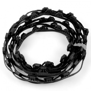 ROLLO DE CLIP MUELLE ZIGZAG. SISTEMA DE CLIPS. PLÁSTICO Y ACERO. NEGRO MATE/SATINADO. LONGITUD 144M - Q&Q