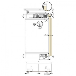 SLIDER L70 FLEXIBLE (KIT) 2 PUERTAS 1731-2130MM 2